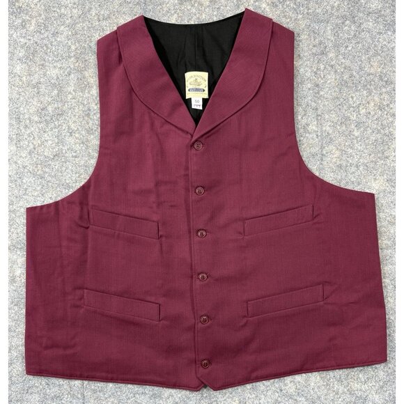River Junction Trade Co Mens Vest Size 2XL 50 Ranch Western Cowboy Rodeo Red - Picture 1 of 7